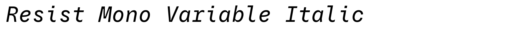 Resist Mono Variable Italic image